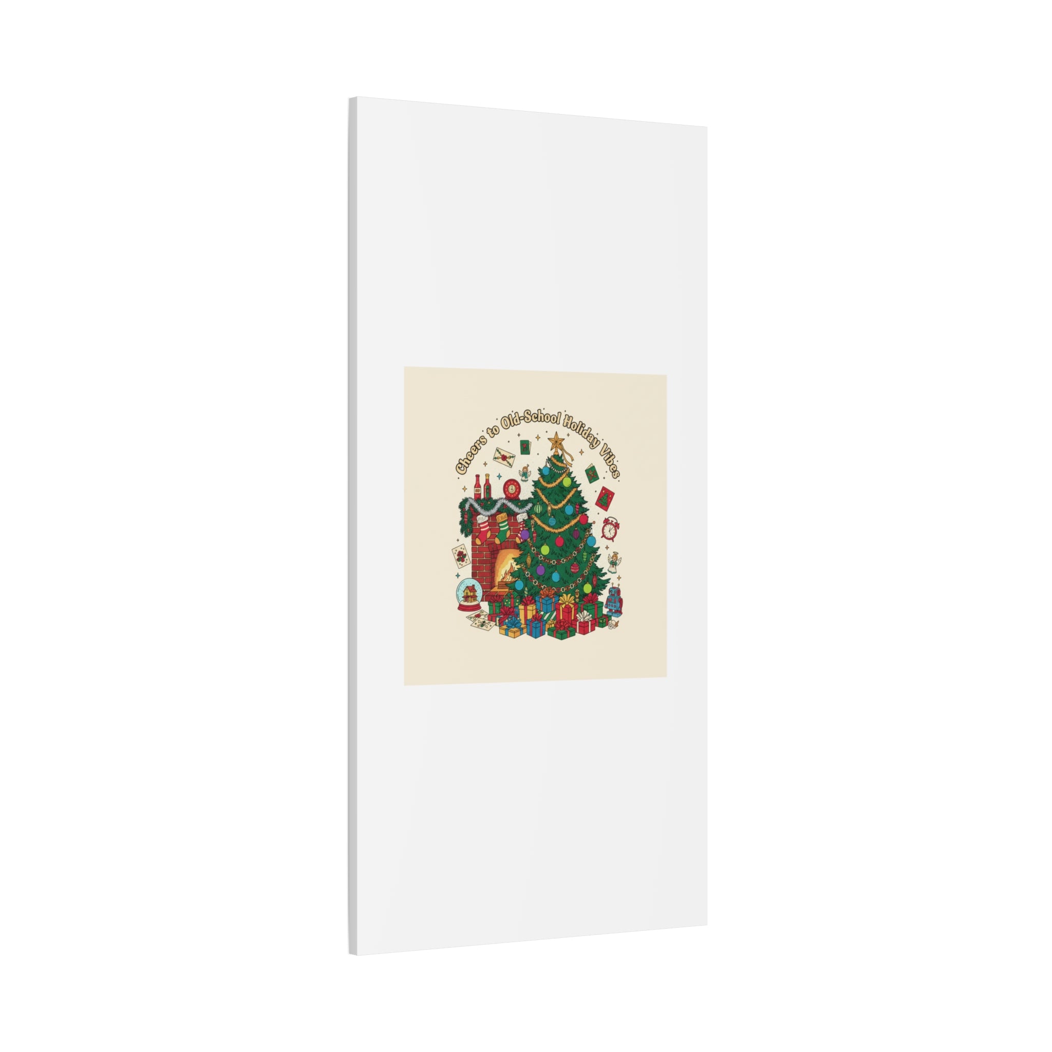 Retro Christmas Tree Canvas | 90s Holiday Nostalgia, Vintage Holiday Print