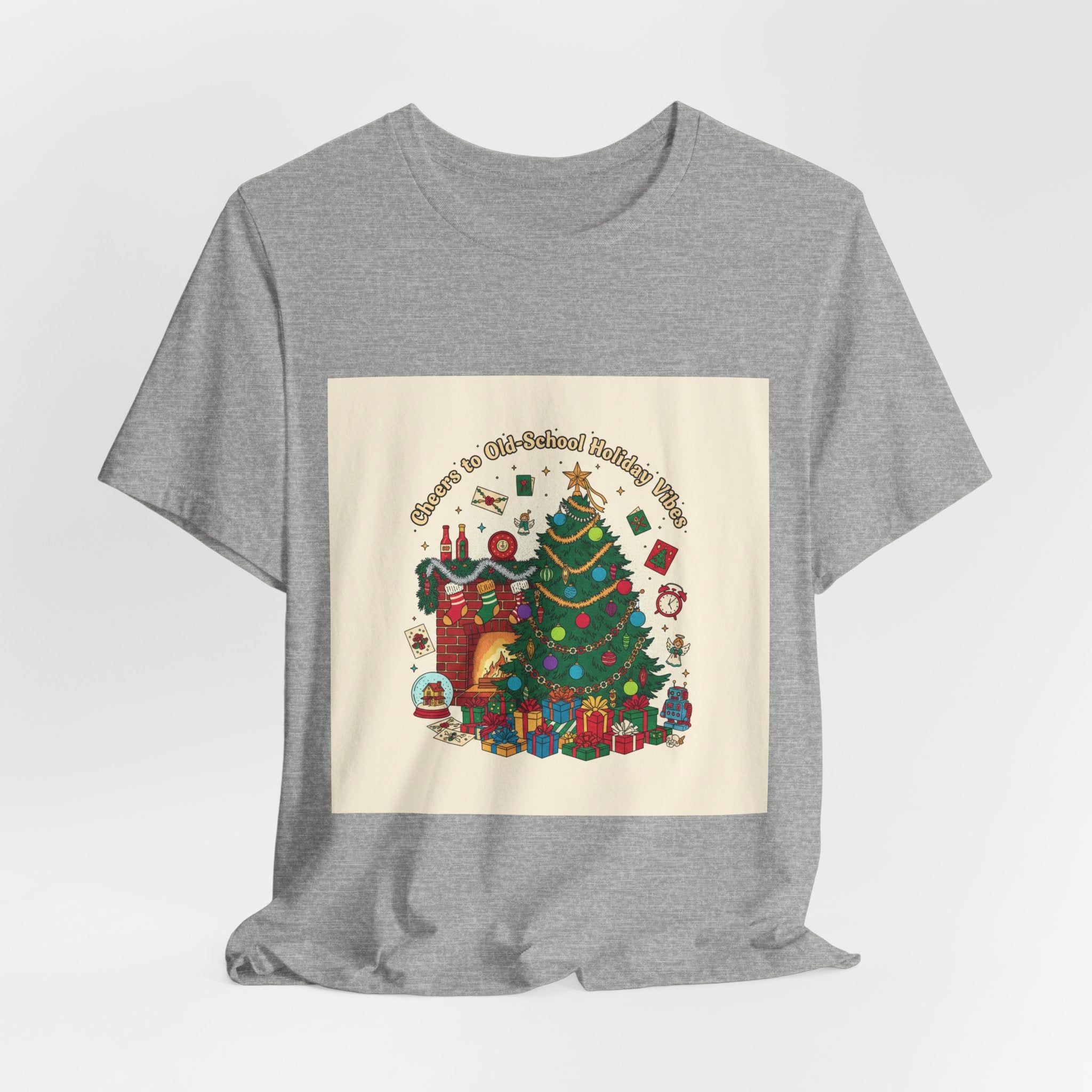 Vintage Holiday Print Christmas Tree Tee | Retro 90s Holiday Nostalgia