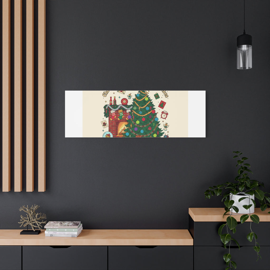 Retro Christmas Tree Canvas | 90s Holiday Nostalgia, Vintage Holiday Print