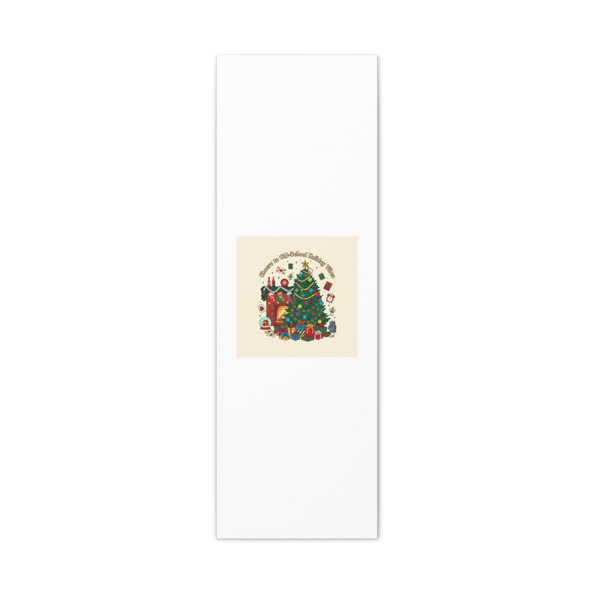 Retro Christmas Tree Canvas | 90s Holiday Nostalgia, Vintage Holiday Print