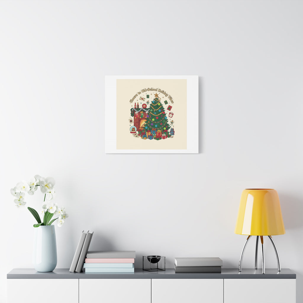 Retro Christmas Tree Canvas | 90s Holiday Nostalgia, Vintage Holiday Print