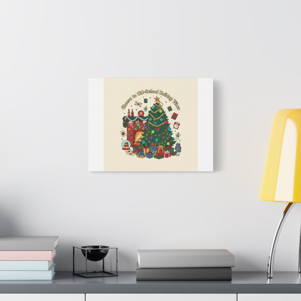 Retro Christmas Tree Canvas | 90s Holiday Nostalgia, Vintage Holiday Print
