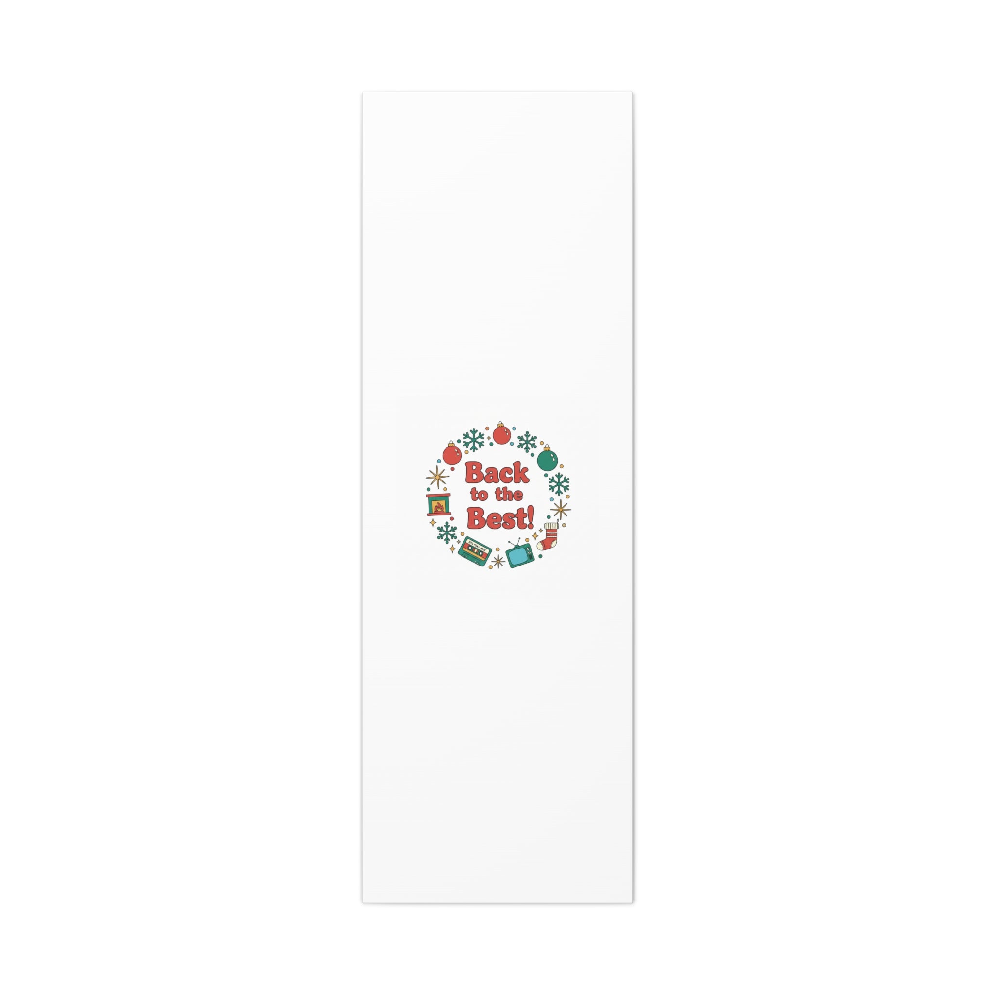 Retro Christmas Wreath Print Canvas | 90s Holiday Nostalgia, Vintage Holiday Poster