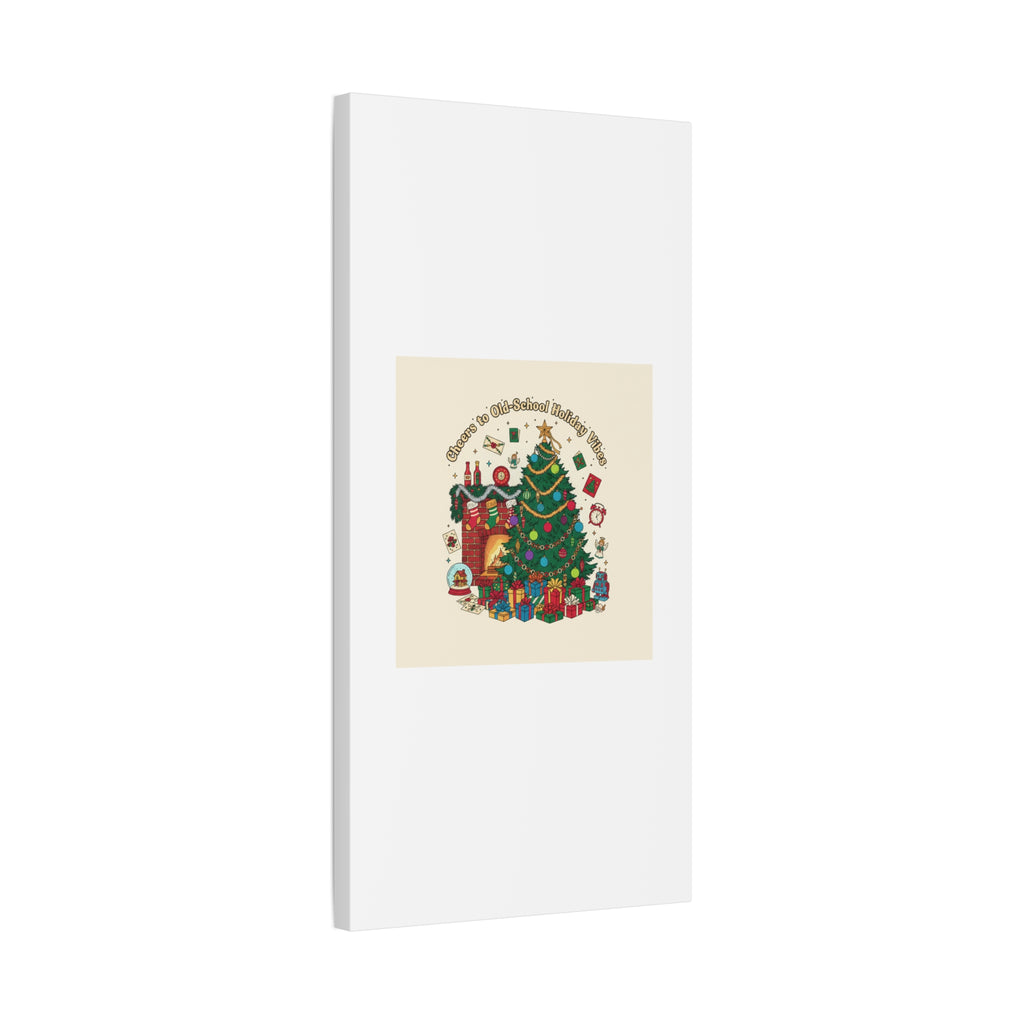 Retro Christmas Tree Canvas | 90s Holiday Nostalgia, Vintage Holiday Print