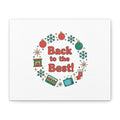 Retro Christmas Wreath Print Canvas | 90s Holiday Nostalgia, Vintage Holiday Poster