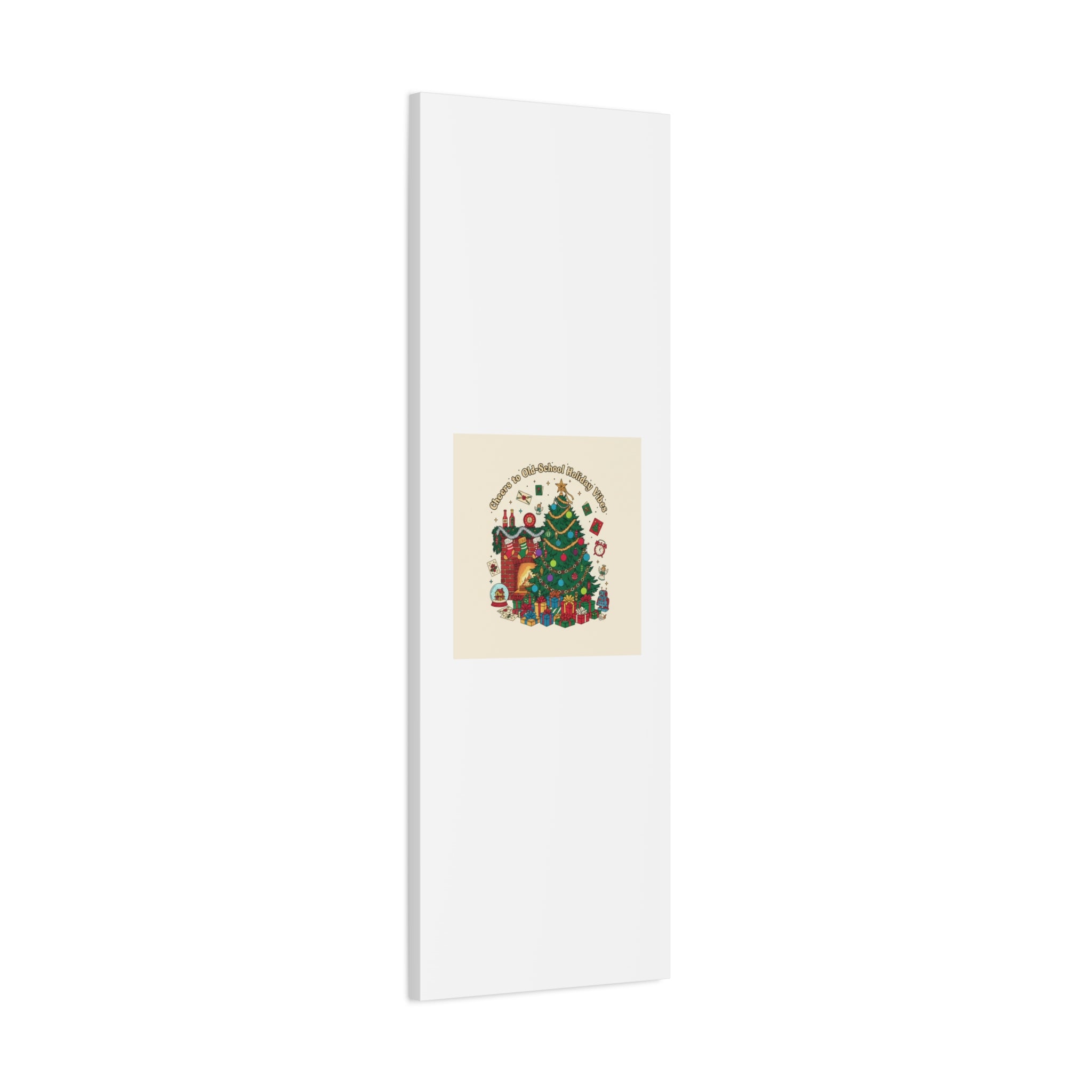 Retro Christmas Tree Canvas | 90s Holiday Nostalgia, Vintage Holiday Print