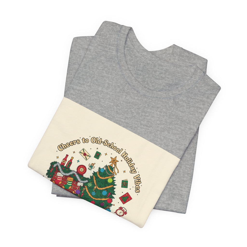 Vintage Holiday Print Christmas Tree Tee | Retro 90s Holiday Nostalgia