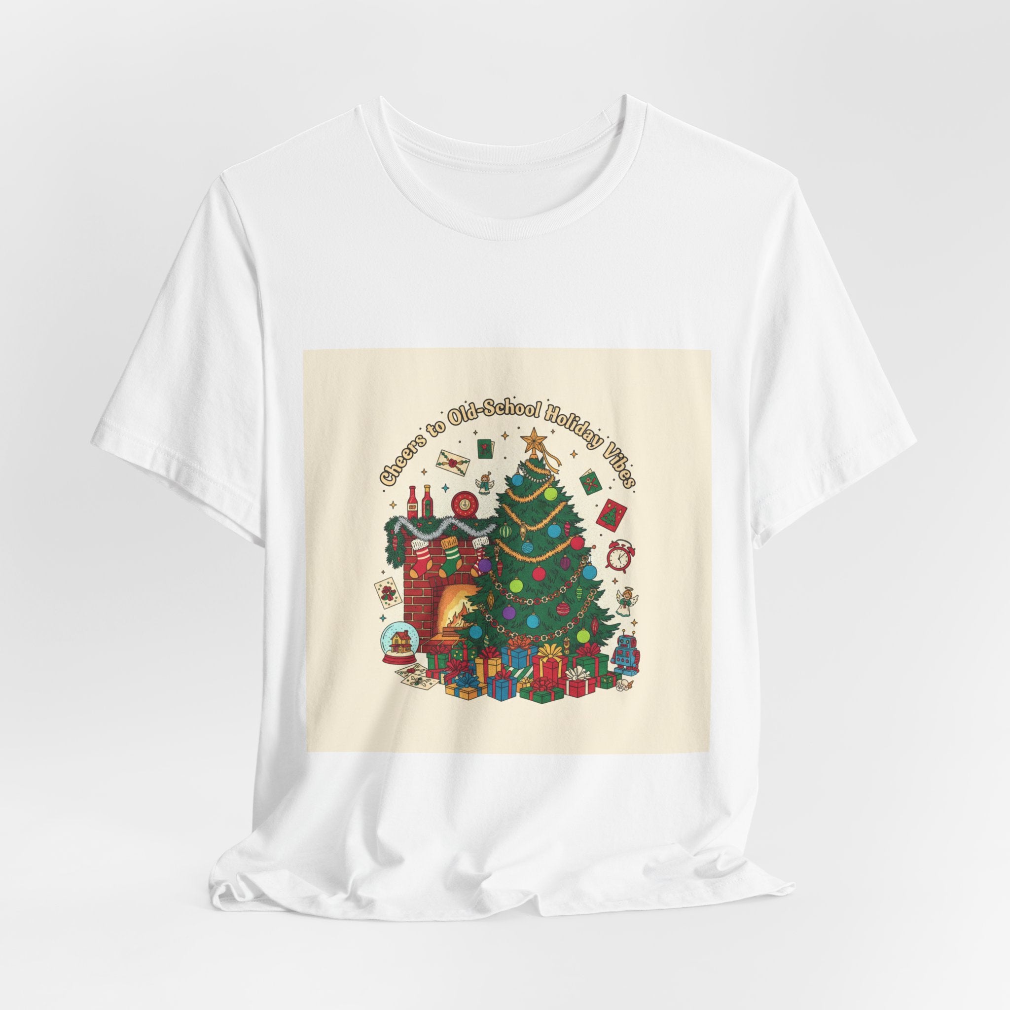 Vintage Holiday Print Christmas Tree Tee | Retro 90s Holiday Nostalgia
