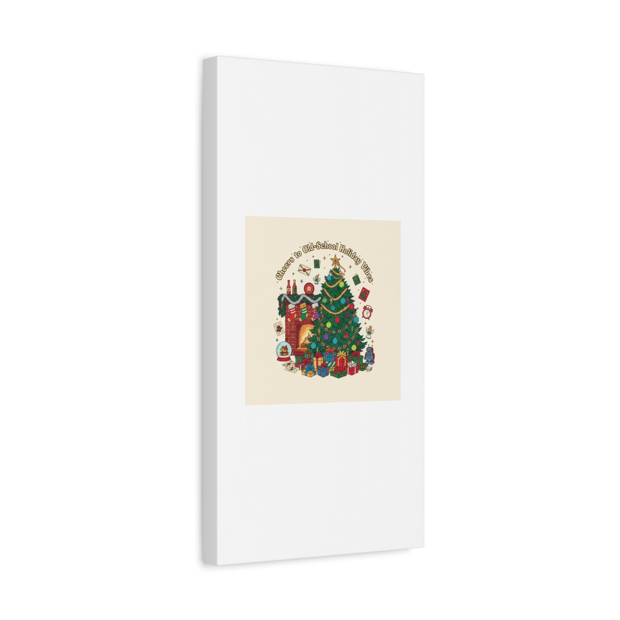Retro Christmas Tree Canvas | 90s Holiday Nostalgia, Vintage Holiday Print