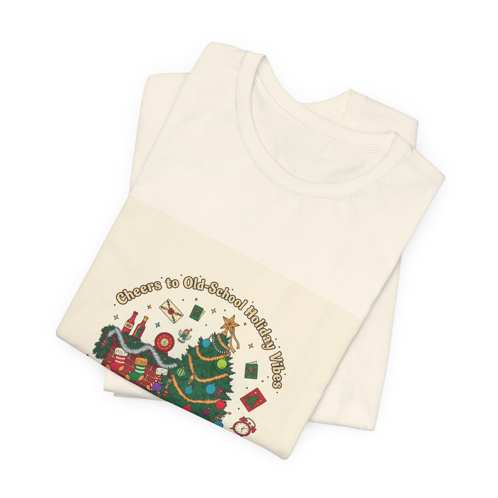 Vintage Holiday Print Christmas Tree Tee | Retro 90s Holiday Nostalgia