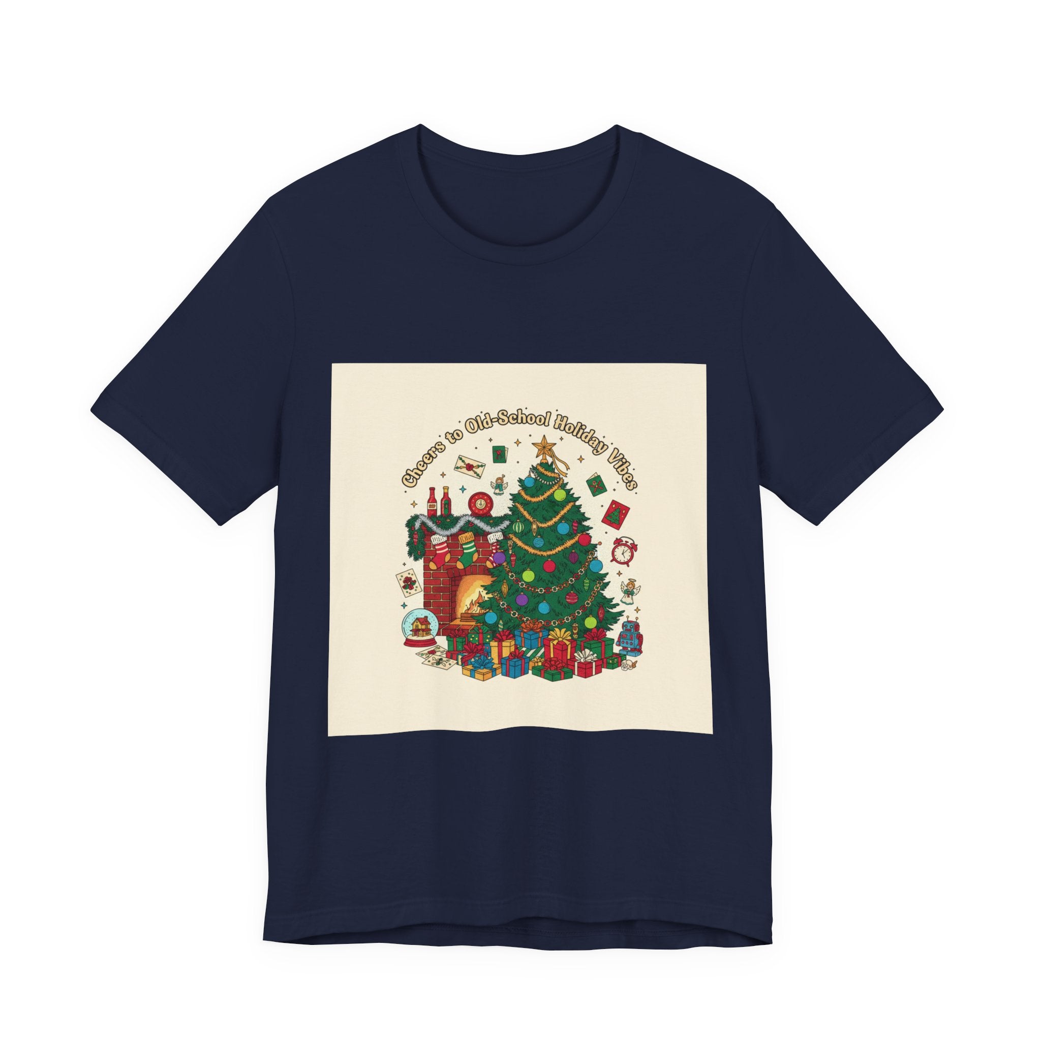 Vintage Holiday Print Christmas Tree Tee | Retro 90s Holiday Nostalgia