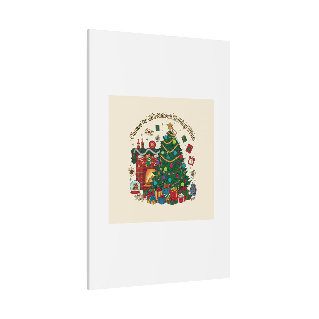 Retro Christmas Tree Canvas | 90s Holiday Nostalgia, Vintage Holiday Print