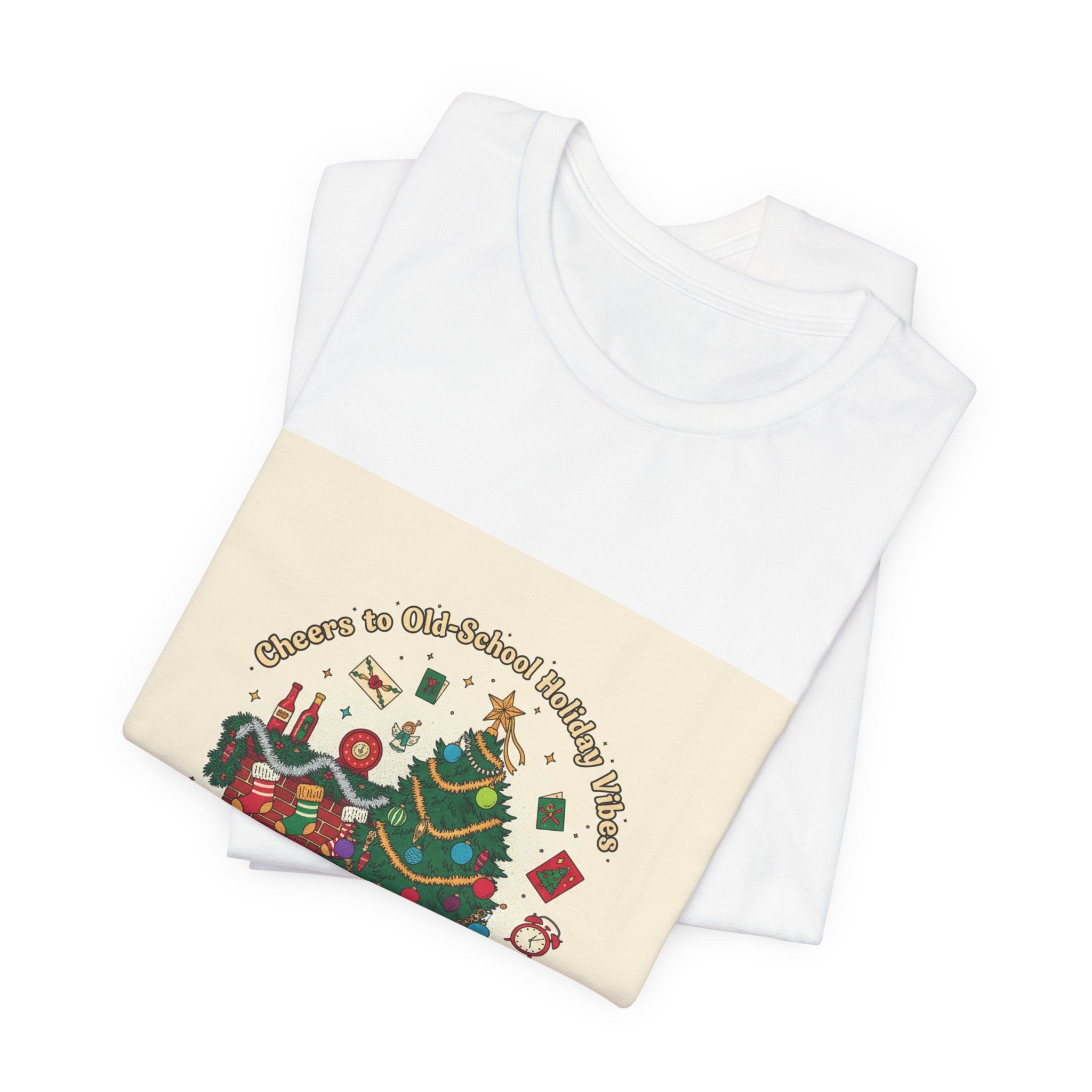 Vintage Holiday Print Christmas Tree Tee | Retro 90s Holiday Nostalgia