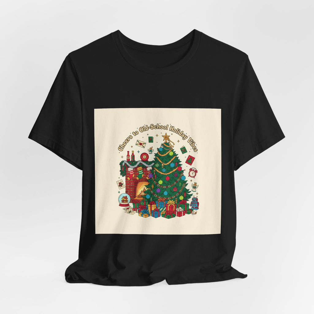 Vintage Holiday Print Christmas Tree Tee | Retro 90s Holiday Nostalgia
