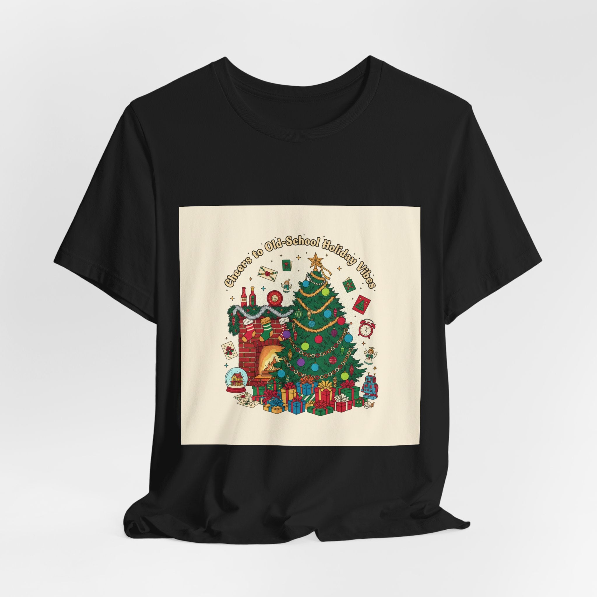 Vintage Holiday Print Christmas Tree Tee | Retro 90s Holiday Nostalgia