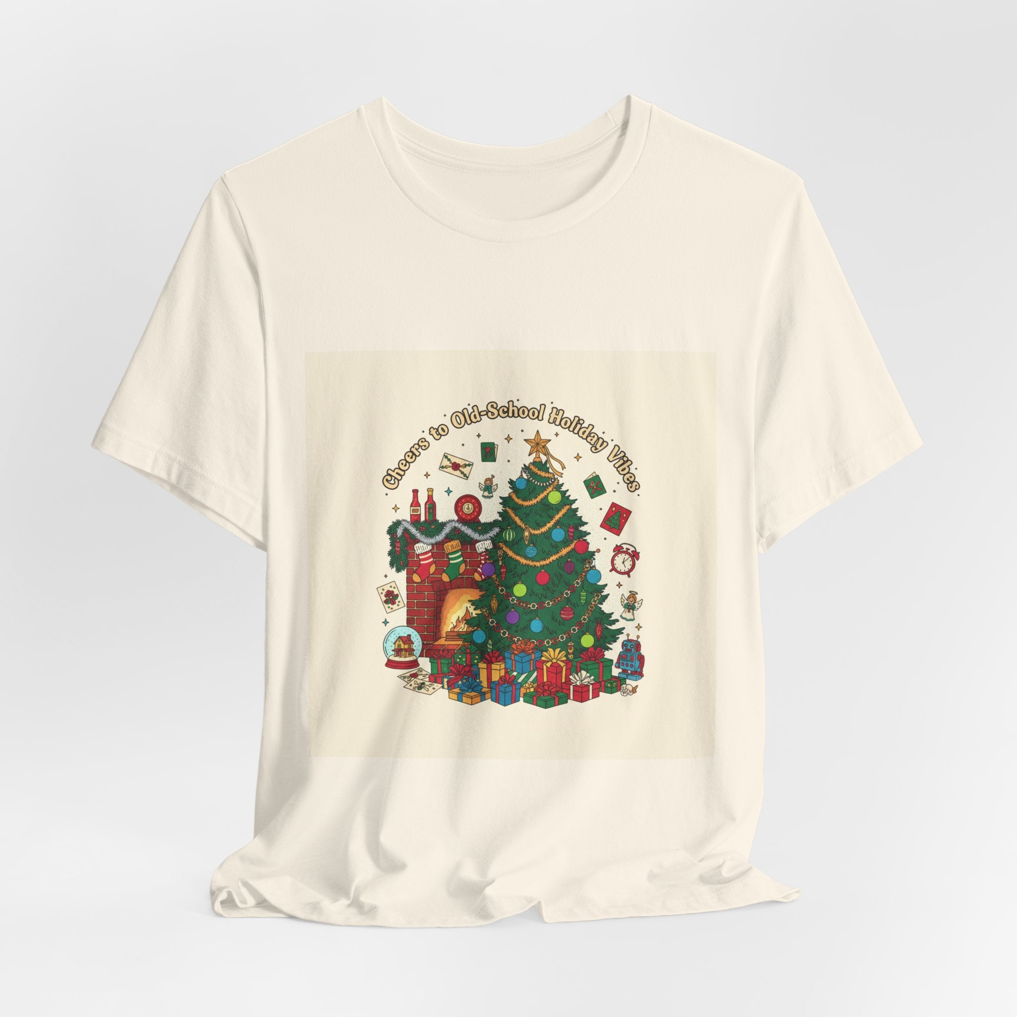 Vintage Holiday Print Christmas Tree Tee | Retro 90s Holiday Nostalgia