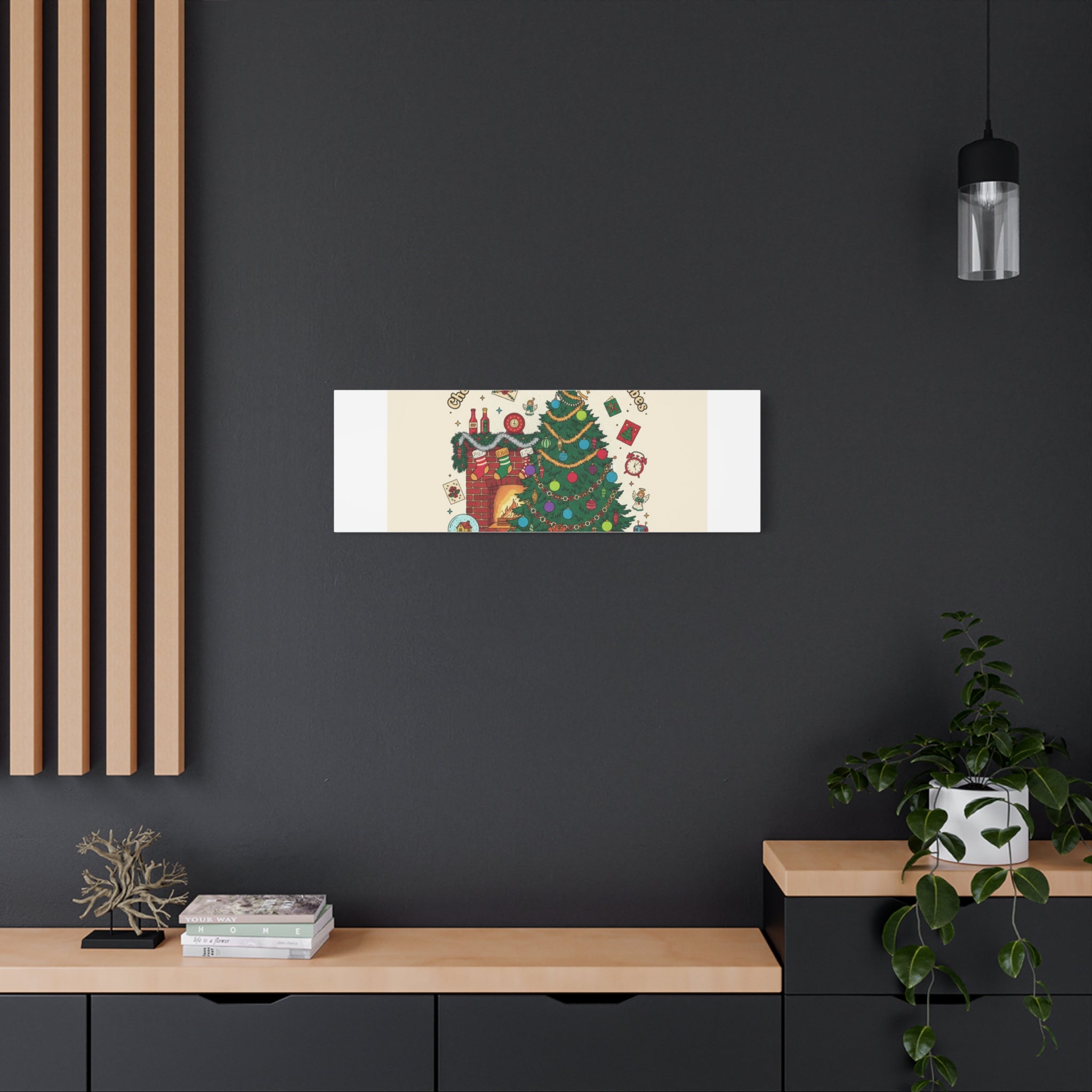 Retro Christmas Tree Canvas | 90s Holiday Nostalgia, Vintage Holiday Print