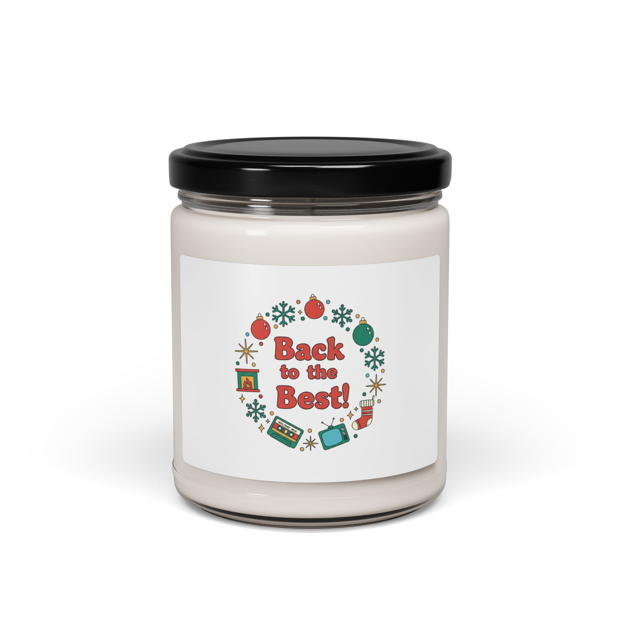 Back to the Best! Candle, retro Christmas decor | vintage holiday print