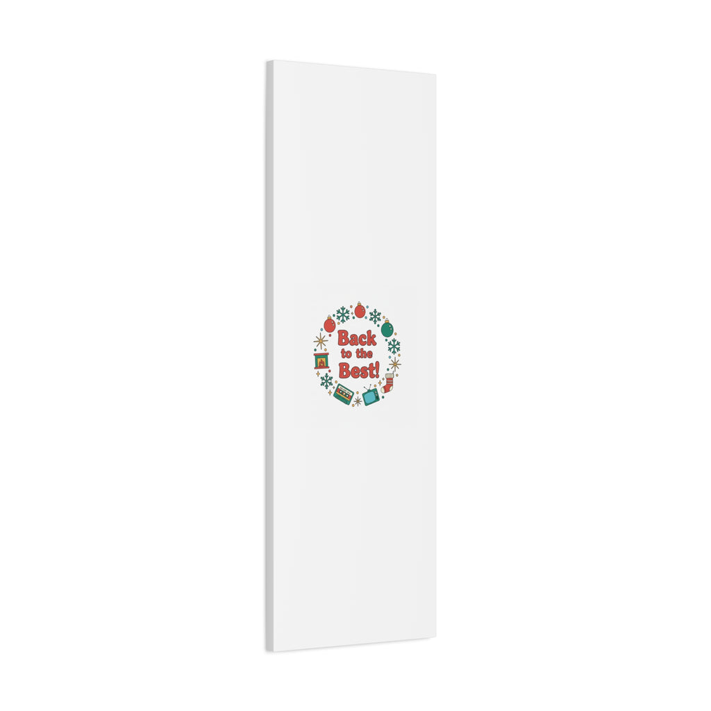 Retro Christmas Wreath Print Canvas | 90s Holiday Nostalgia, Vintage Holiday Poster