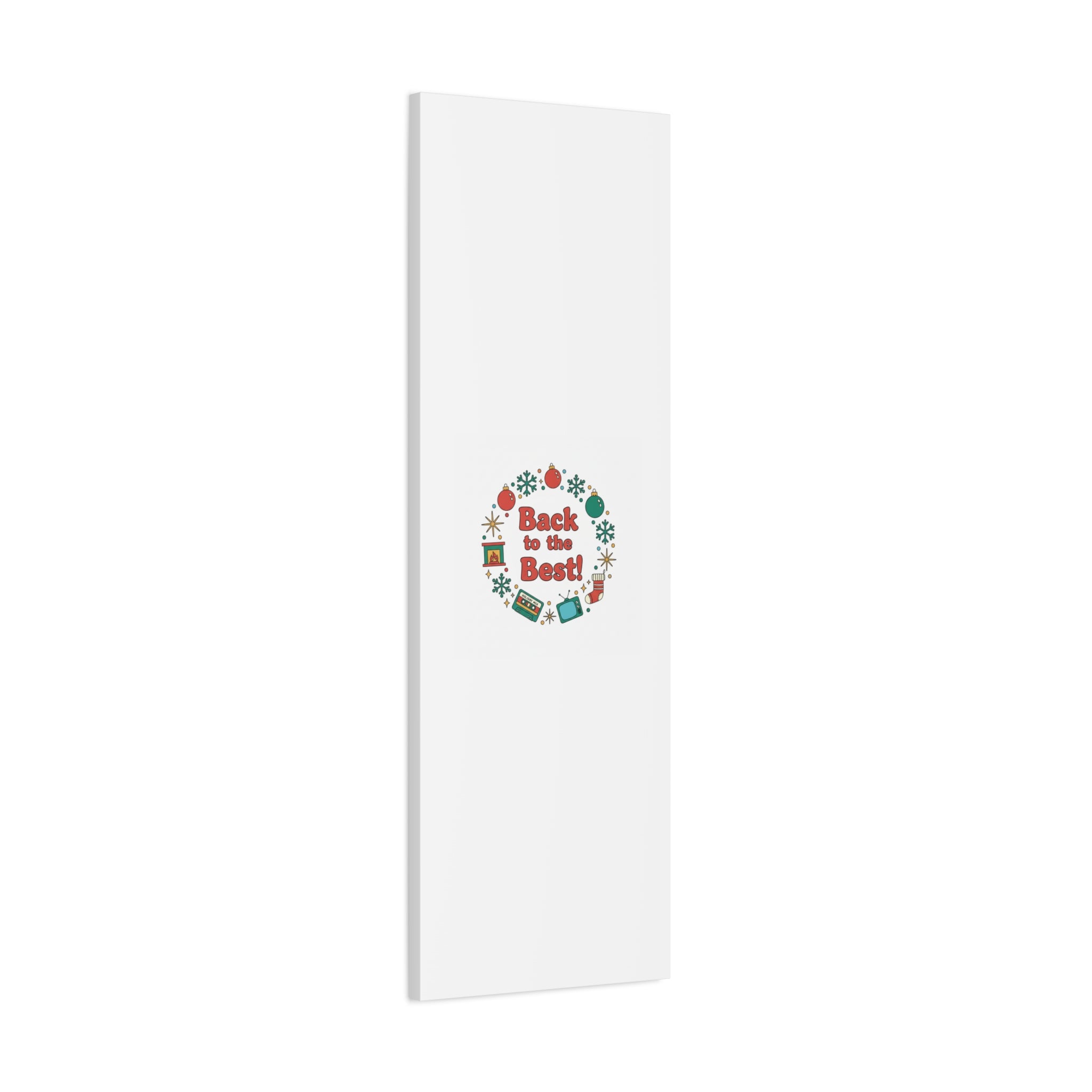 Retro Christmas Wreath Print Canvas | 90s Holiday Nostalgia, Vintage Holiday Poster